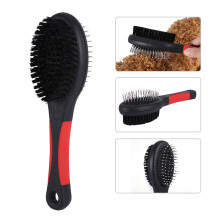 Fashion Plastic Handle Double Faced Pet Comb Long Hair Brush Multifunction Puppy Grooming Tool