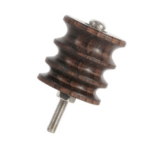 Leathercraft Kit Wooden Leather Burnisher Polished Slicker Set Grinding Head 3 Slots 1Pc