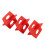 50Pcs 1/16'' Tile Leveling System Red 3 Side Spacer Cross And T Shape Ceramic Floor Wall Tools 11
