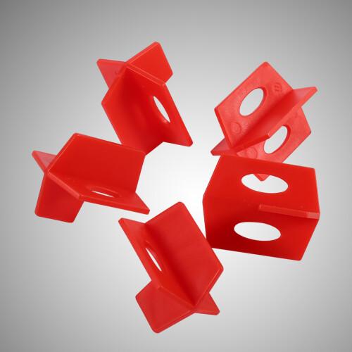 50Pcs 1/16'' Tile Leveling System Red 3 Side Spacer Cross And T Shape Ceramic Floor Wall Tools 2