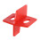 50Pcs 1/16'' Tile Leveling System Red 3 Side Spacer Cross And T Shape Ceramic Floor Wall Tools 7