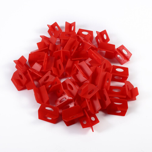 50Pcs 1/16'' Tile Leveling System Red 3 Side Spacer Cross And T Shape Ceramic Floor Wall Tools 1
