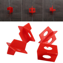 50Pcs 1/16'' Tile Leveling System Red 3 Side Spacer Cross And T Shape Ceramic Floor Wall Tools