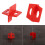 50Pcs 1/16'' Tile Leveling System Red 3 Side Spacer Cross And T Shape Ceramic Floor Wall Tools 6