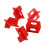 50Pcs 1/16'' Tile Leveling System Red 3 Side Spacer Cross And T Shape Ceramic Floor Wall Tools 4