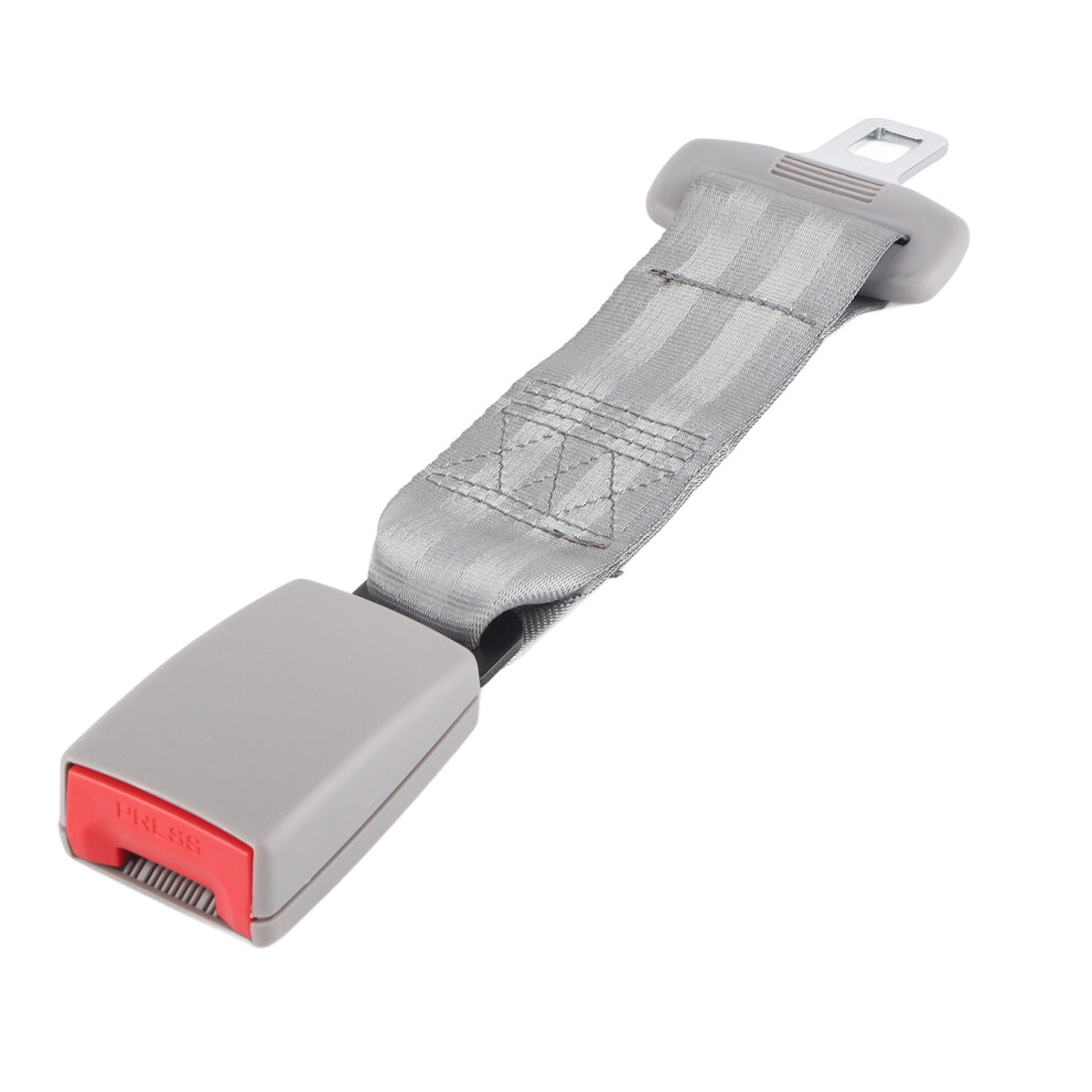 Universal Car Seat Seatbelt Safety Belt Extender Extension W/Buckle Gray