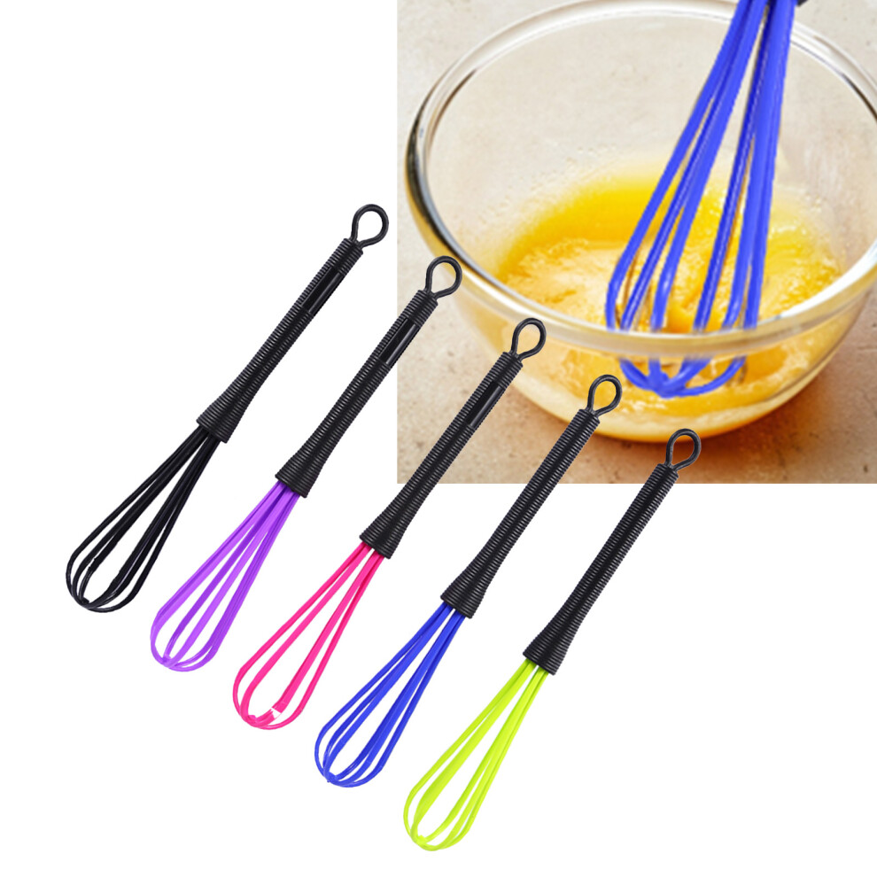 Cream 5Pcs Plastic Salon Barber Hairdressing Hair Color Dye Whisk Kitchen Balloon Mixer Tool