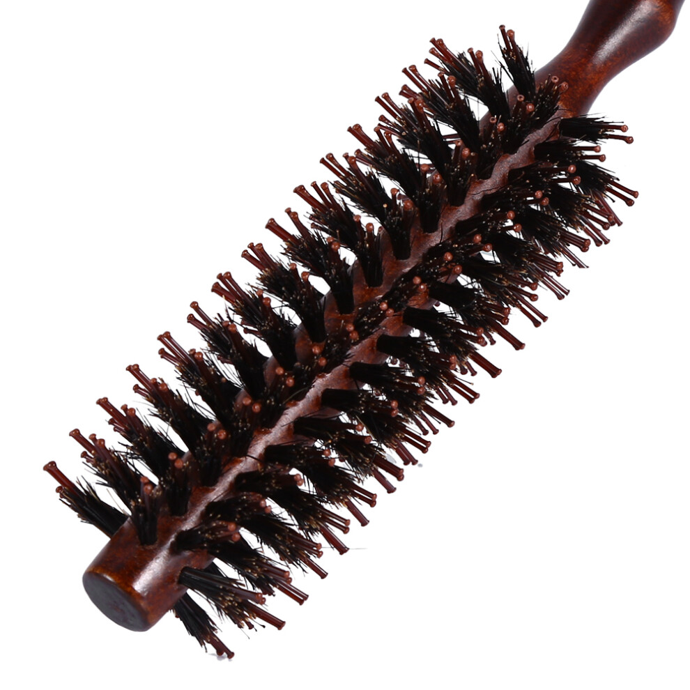 Antistatic Curling Hair Care Comb Round Wooden Handle Curly Brush Styling Hairdressing DIY Tool