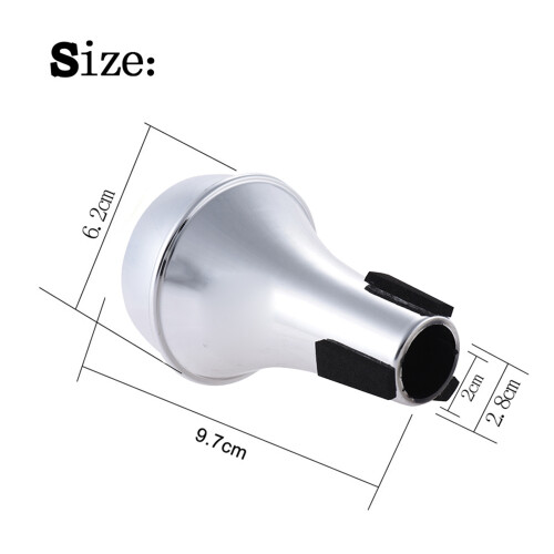 Mini Light-weight Practice Trumpet Straight Mute Silencer Sourdine ABS Material 1