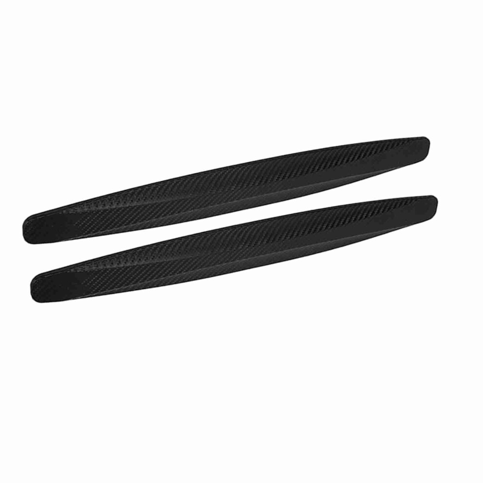 2Pcs Carbon Fiber Style Front&Rear Bumper Protector Corner Guard Scratch Sticker Black 4921324451681