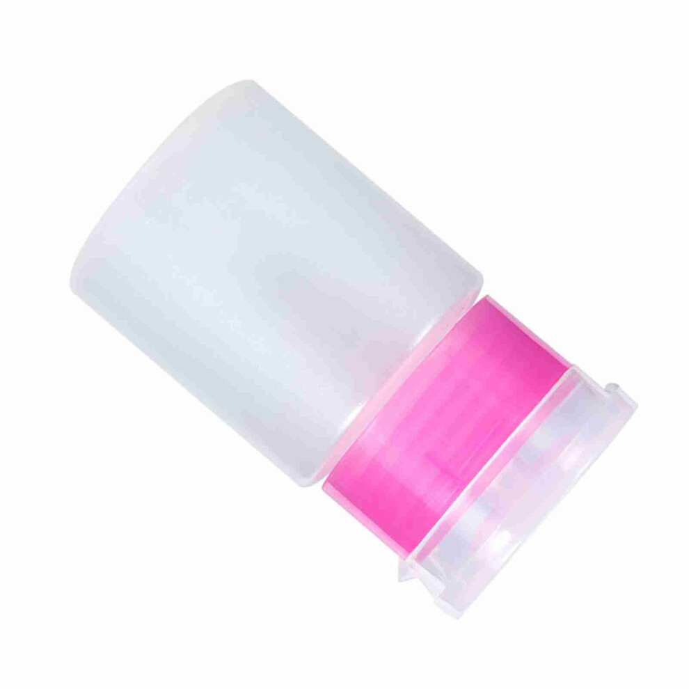 Pink 60Ml Pump Dispenser Nail Art Polish Remover Alcohol Liquid Cleaner Handy Press Container (Pink)