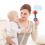 2PCS Grasp Training Dumbbell 0-1 Year Old Baby Auditory Perception Chewable Sand Hammer Rattle Toy 6