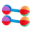 2PCS Grasp Training Dumbbell 0-1 Year Old Baby Auditory Perception Chewable Sand Hammer Rattle Toy 2