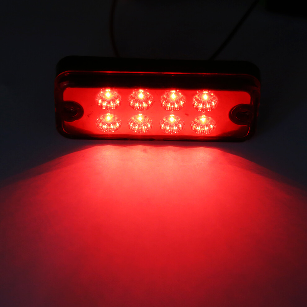 6Pcs 8 Led Clearance Side Marker Indicator Lamp Truck Trailer Lorry Light/Red 9411324452665