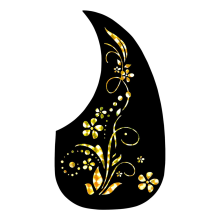 Pickguard κιθάρας τύπου σταγόνας νερού, αντιχαρακτική πλακέτα PVC Classical D