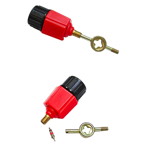 Luftventiladapter für Schlauchboote, Schlauchboote, Kajaks, Pumpen und Kompressoren, Rot 2
