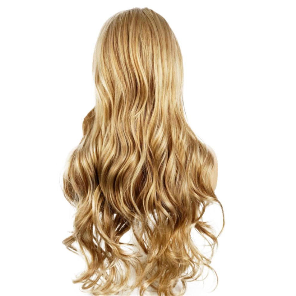 Semoic 28 Inches Medium Blonde Big Wave Women Long Curly Hair For Chemical Fiber Wig