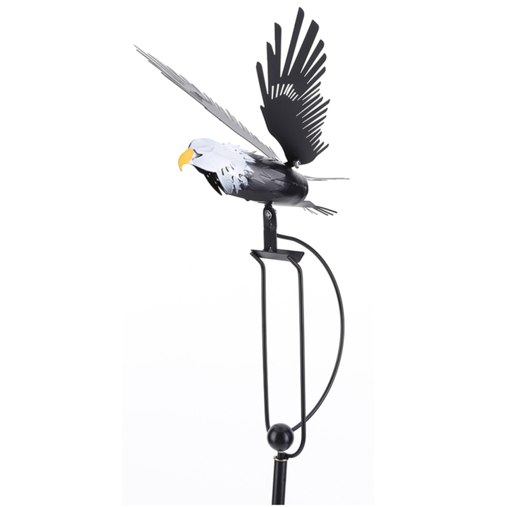 Semoic Wind Spinners For Yard And Garden Rocking Eagle Decorations, Outdoor Metal Windmills Lawn Ornaments Sculptures