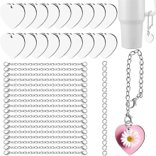 Sublimačné kľúčové polotovary, ozdobné doplnky pre poháre, MDF, obojstranné, DIY remeslá A