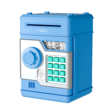 Salvadanaio elettronico ATM Password Salvadanaio Cassaforte Smart Impronta digitale Automatico Bancario Regalo per bambini Blu