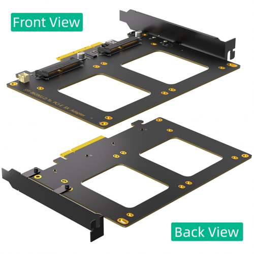 Dual-U.2-SSD zu PCIe 4.0 x8 Adapter, unterstützt 2 oder Soft, ohne PCIe-Splitter-Funktion 2