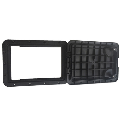 Black Square Non Slip Inspection Hatch Cover Marine Deck Access & Lid 2