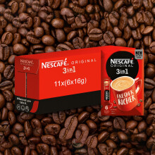 Nescafe 3in1 Original Instant Coffee – 6 x 16g Sachets (Case of 11 Packs)