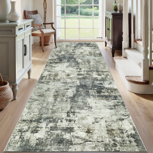 (60 x 220 cm (2 ft. x 7 ft. 2 in), Abstract Grey) Traditional Kitchen Hallway Runner Rugs Non Slip Large Door Mats Floor Carpets