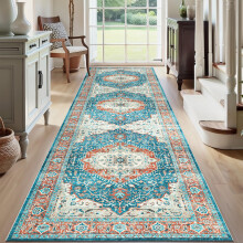 (80 x 150 cm (2 ft. 6 in x 5 ft.), Blue Legacy) Traditional Kitchen Hallway Runner Rugs Non Slip Large Door Mats Floor Carpets