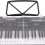Capa protetora contra poeira para piano eletrônico, 88 teclas, transparente, à prova d'água, digital 11