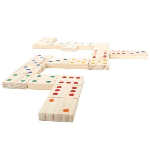 Hey Play 80-WD0013 stort Trä Domino Set 2