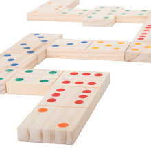 Hey Play 80-WD0013 stort Trä Domino Set