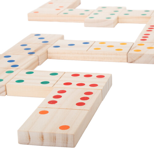 Hey Play 80-WD0013 stort Trä Domino Set
