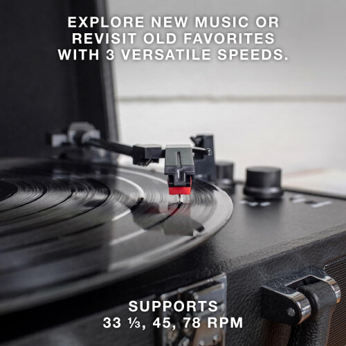 Victrola Victrola Vintage 3-Speed Bluetooth Φορητός Πικ-Απ Με Ηχεία | Αναβαθμισμένος Ήχος| Aqua Turquoise, Μοντέλο 2