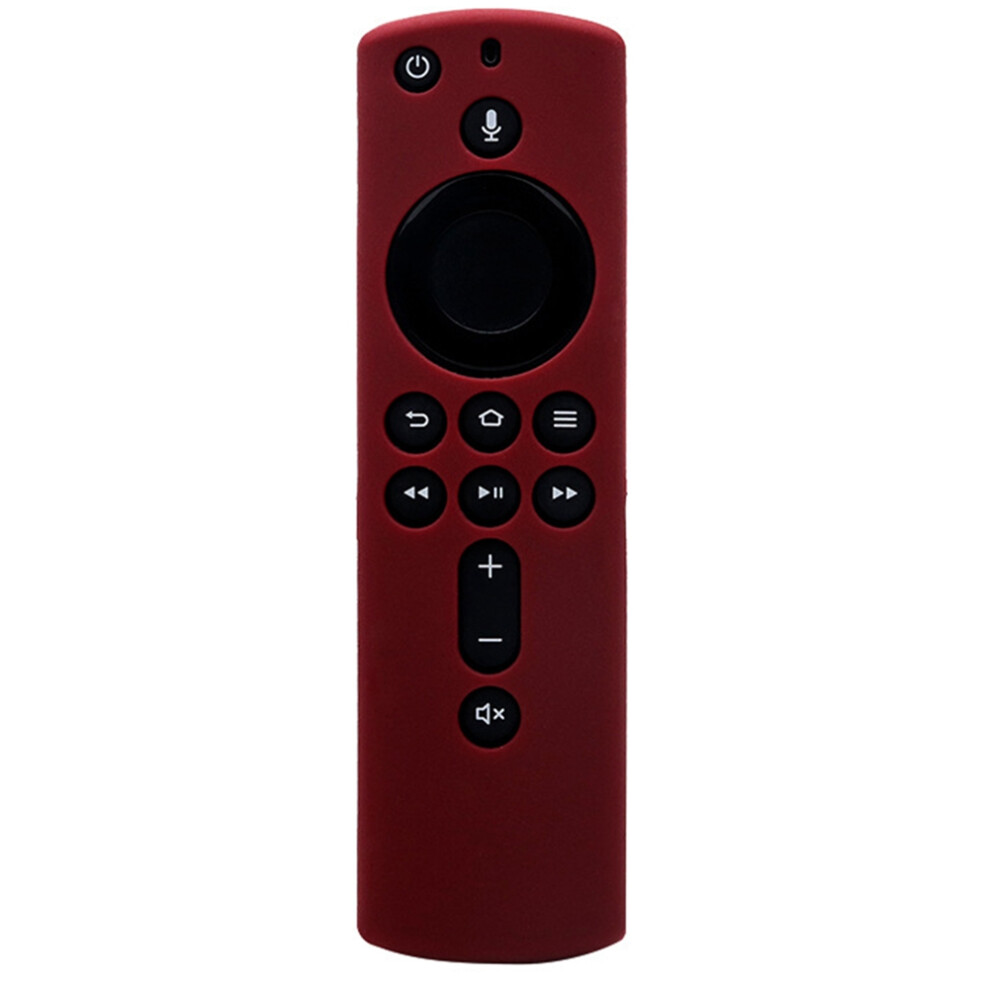 2-In-1 Silicone Protective Cover Anti-Slip Shock Absorption For Fire 4K Remote Control, Red 4851034648166