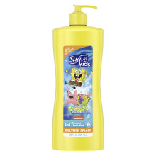 Suave Kids 3 en 1 Shampoo & Gel Douche Nickelodeon Spongebob, Testé Dermatologiquement, Fraise, 28 Fl Oz