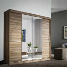 (203 cm , Oak ) Sliding Wardrobes 4U Eden Sliding Door Wardrobe