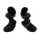 Bottes de pluie imperméables en caoutchouc pour chien, noires, taille S 5