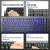 Adesivo de teclado árabe inglês com letras brancas, decalque preto para laptop e PC 3