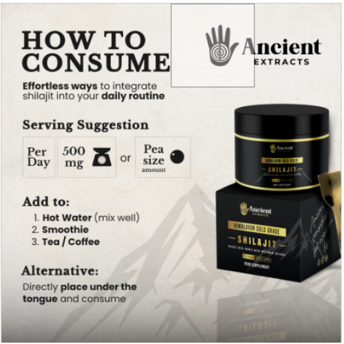 Ancient Extracts Purified Himalayan Shilajit Resin 50g - Lab Certified 2