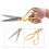 Stainless Steel Tailor Sewing Scissors Sharp Blade Tailoring Scissors Gold Color Handle 4