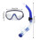 BlueTemperedMask16.1x9.5cmSchnorchel37.5x3.3cm2pcs 2