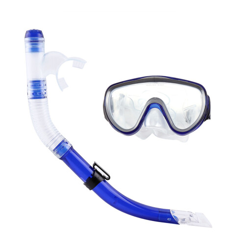 BlueTemperedMask16.1x9.5cmSchnorchel37.5x3.3cm2pcs