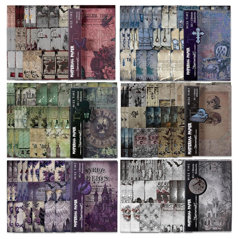 Photos - Notebook 180 Sheets Antique Halloween Scrapbook Paper, Journal Supplies