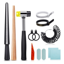Ring Size Measuring Tool Belt 11 Piece Ring Mandrel Set
