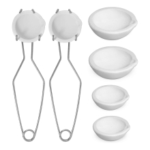 Kit di fusione da 8 pezzi, crogioli in quarzo da 2,3 pollici e crogioli in quarzo da 2,8 pollici