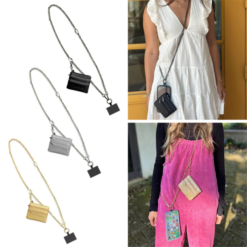 Mit Reißverschlusstasche Handy-Lanyard-Kettentasche 2