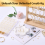 1860pcs Beads Bracelet Making Kit, 5 Sizes Round White Pearl Beads 4