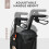Homcom HOMCOM Lightweight Aluminium 3-Wheel Rollator with Adjustable Handle Storage Bag 7