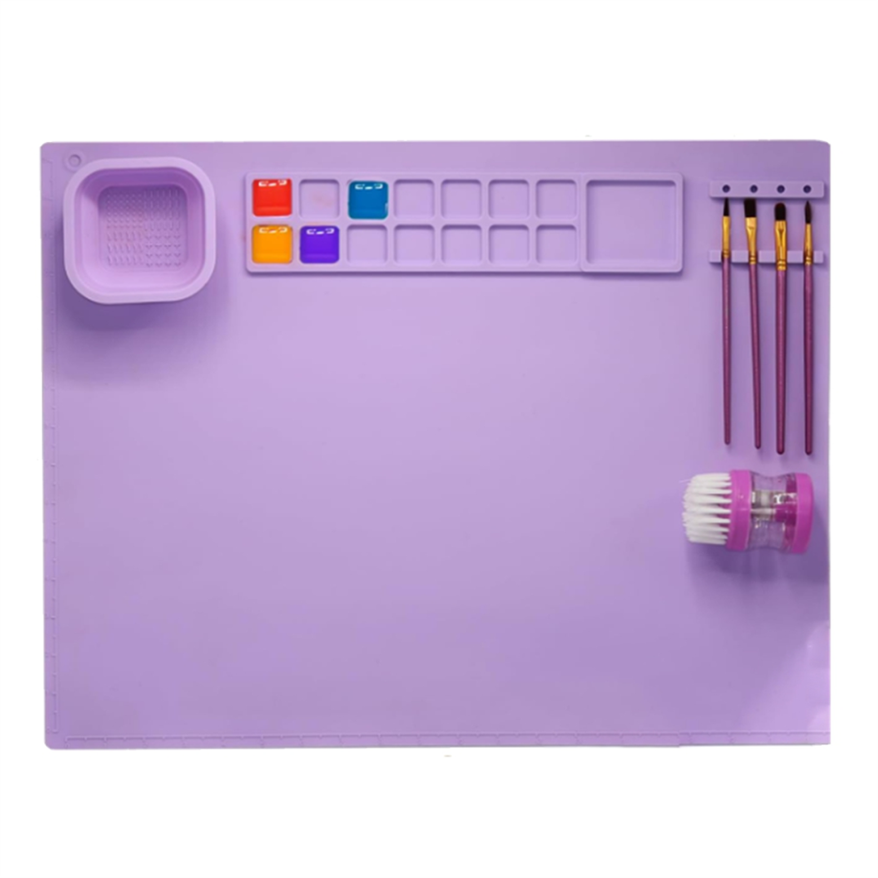 Bez Marki Silicone Painting Mat With Cup - Silicone Painting Mat For Kids